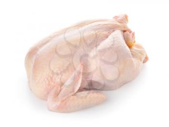 Raw chicken on white background�