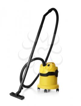 Modern vacuum cleaner on white background�