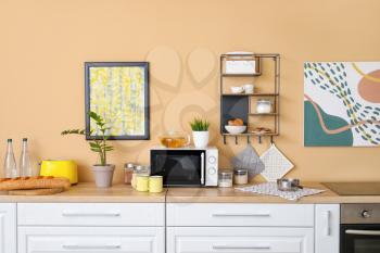 Stylish interior of comfortable kitchen�