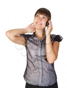 Royalty Free Photo of a Woman on a Cellphone