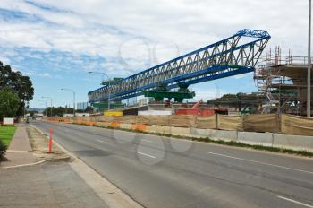 general view  for the reconstruction of the road with different mechanisms