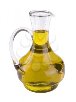 bottle of olive oil isolated on white background 
