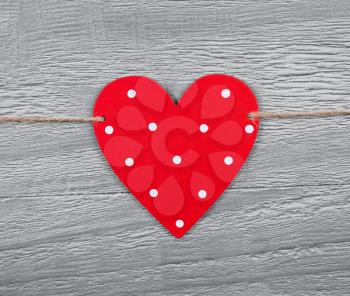 Valentines Day heart on vintage wooden background as Valentines Day  symbol