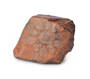 piece of iron ore isolated on white background