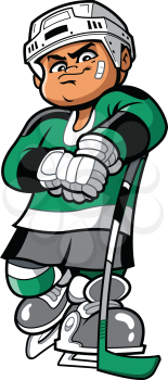 Royalty Free Clipart Image of a Hockey Player