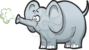 Royalty Free Clipart Image of an Elephant