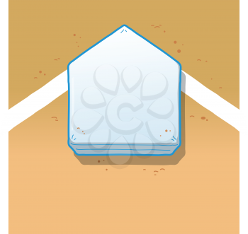 Royalty Free Clipart Image of an Overhead View of Home Plate