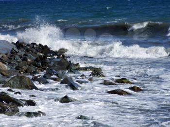 Royalty Free Photo of Crashing Waves on the Black Sea