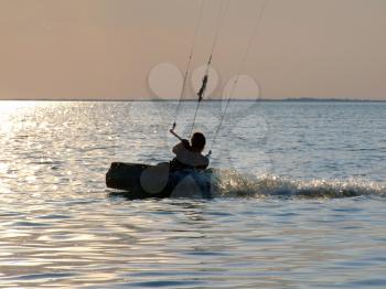 Royalty Free Photo of a Kitesurfer