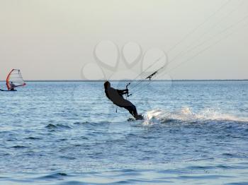 Royalty Free Photo of a Kitesurfer