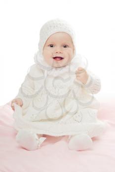Royalty Free Photo of a Baby in White