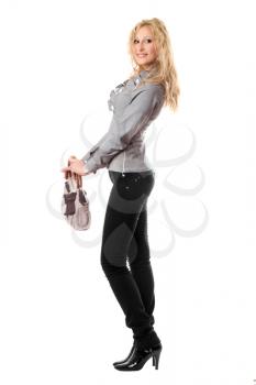 Royalty Free Photo of a Woman With a Handbag