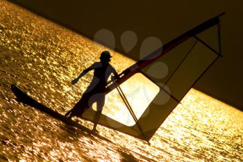 Royalty Free Photo of a Windsurfer