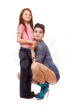 Royalty Free Photo of an Older Woman and Little Girl