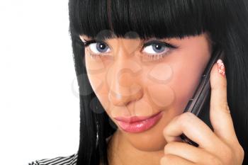 Royalty Free Photo of a Woman on a Cellphone