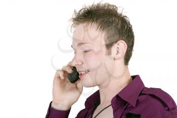 Royalty Free Photo of a Man Talking on the Phone