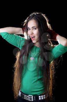 Royalty Free Photo of a Girl With Long Hair