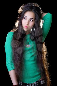 Royalty Free Photo of a Girl With Very Long Hair