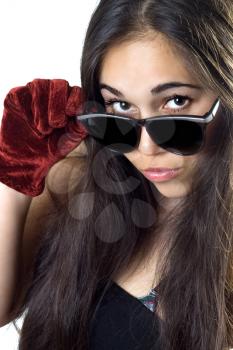 Royalty Free Photo of a Girl in Sunglasses