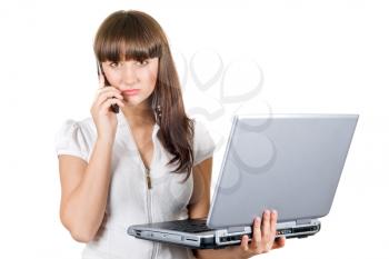 Royalty Free Photo of a Woman at a Laptop