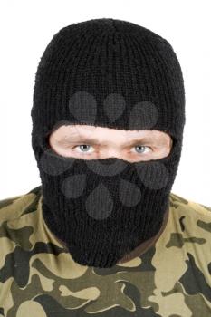 Royalty Free Photo of a Man Wearing a Balaclava