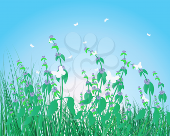 Royalty Free Clipart Image of a Grassy Background