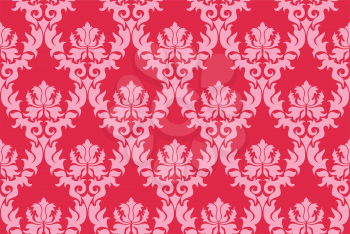 Royalty Free Clipart Image of a Damask Background