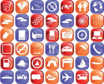 Royalty Free Clipart Image of Travel Icons 