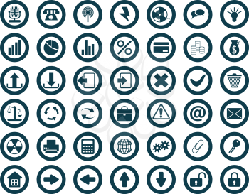Royalty Free Clipart Image of a Collection of Web Icons