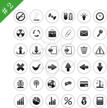 Royalty Free Clipart Image of a Collection of Web Icons