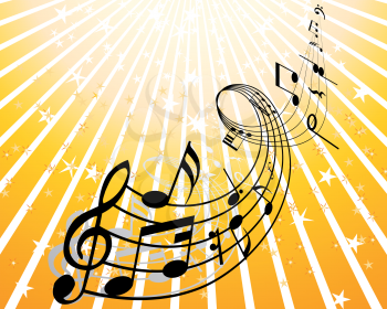 Royalty Free Clipart Image of a Musical Background