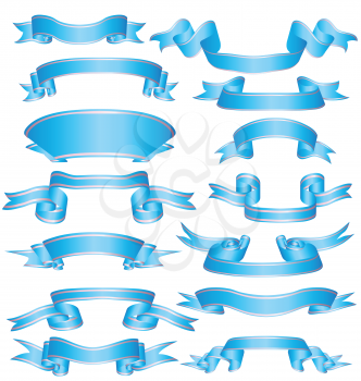 Royalty Free Clipart Image of a Set of Ribbons 