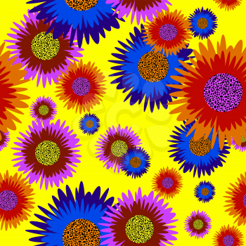 Royalty Free Clipart Image of a Seamless Flower Background