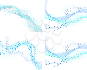 Royalty Free Clipart Image of a Set of Abstract Water Backgrounds