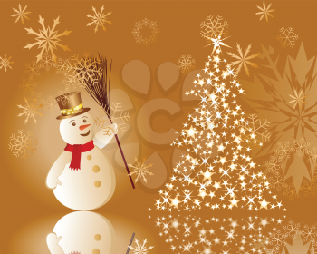 Beautiful vector Christmas (New Year) background for design use