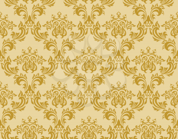 Damask seamless vector background.  For easy making seamless pattern just drag all group into swatches bar, and use it for filling any contours.