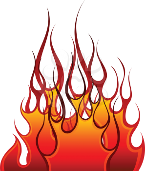 Inferno fire vector background for design use