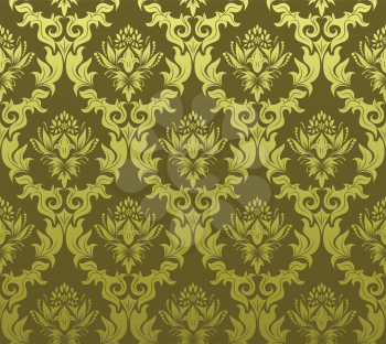 Damask seamless vector background.  For easy making seamless pattern just drag all group into swatches bar, and use it for filling any contours.