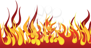 Inferno fire vector background for design use