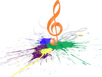 Vector musical notes staff background for design use