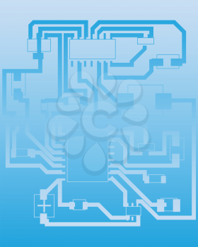 Electric scheme for design use. Vector illustration.