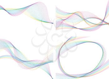 Set of colorful lines background for design use