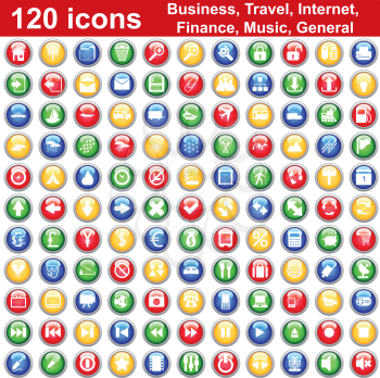 Biggest collection of 120  different icons for using in web design