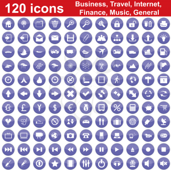 Biggest collection of 120  different icons for using in web design