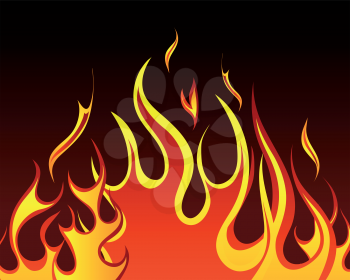 Inferno fire vector background for design use