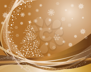 Beautiful vector Christmas (New Year) background for design use