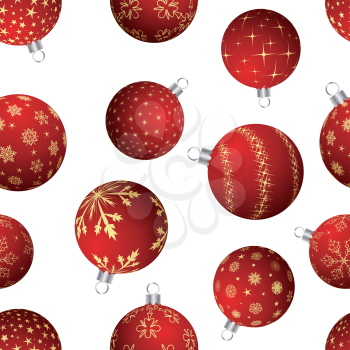 Seamless christmas and new year elements background. Vector illustration.