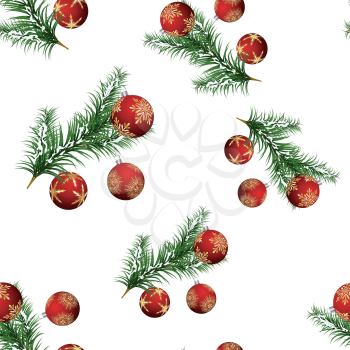 Beautiful vector Christmas (New Year) seamless background for design use