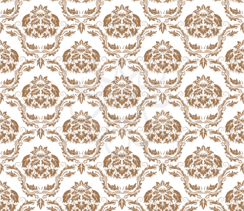 Damask seamless vector pattern.  For easy making seamless pattern just drag all group into swatches bar, and use it for filling any contours.