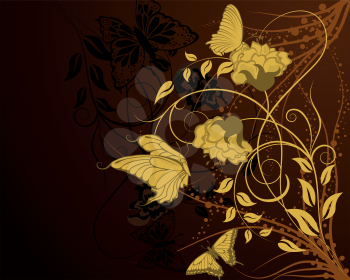 Abstract floral vector background for design use